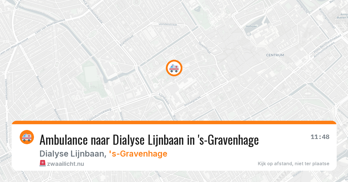 Ambulance naar Dialyse Lijnbaan in 's-Gravenhage — 4 feb 2026
