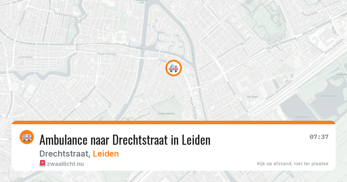 Ambulance naar Drechtstraat in Leiden — 25 jul 2026