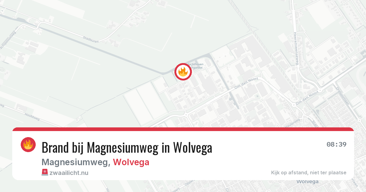 Brand bij Magnesiumweg in Wolvega — 10 jul 2026
