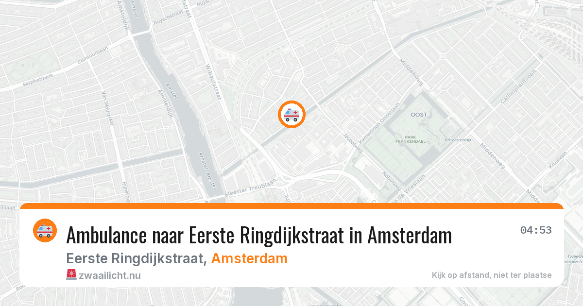 Ambulance naar Eerste Ringdijkstraat in Amsterdam — 23 mei 2026