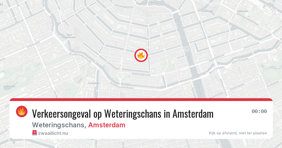 Verkeersongeval op Weteringschans in Amsterdam — 14 jul 2026