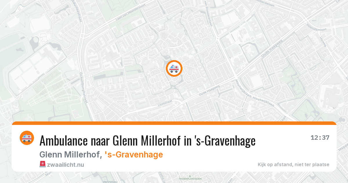 Ambulance naar Glenn Millerhof in 's-Gravenhage — 15 jul 2026