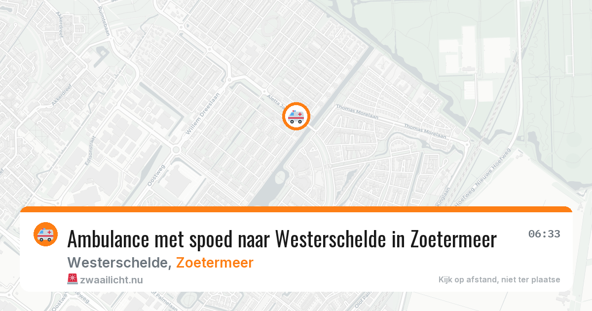 Ambulance met spoed naar Westerschelde in Zoetermeer — 1 jun 2026
