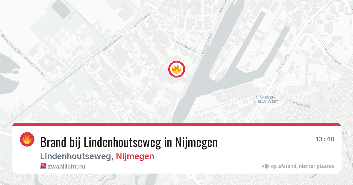 Brand bij Lindenhoutseweg in Nijmegen — 25 jul 2026