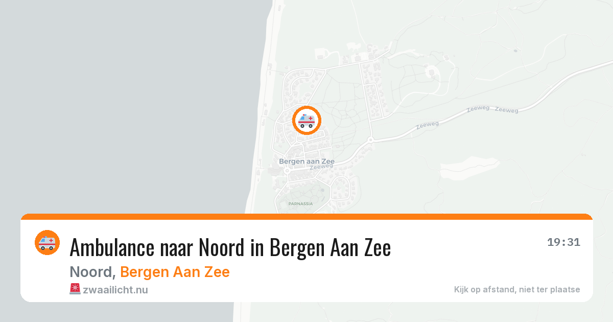 Ambulance naar Noord in Bergen Aan Zee — 6 jul 2026