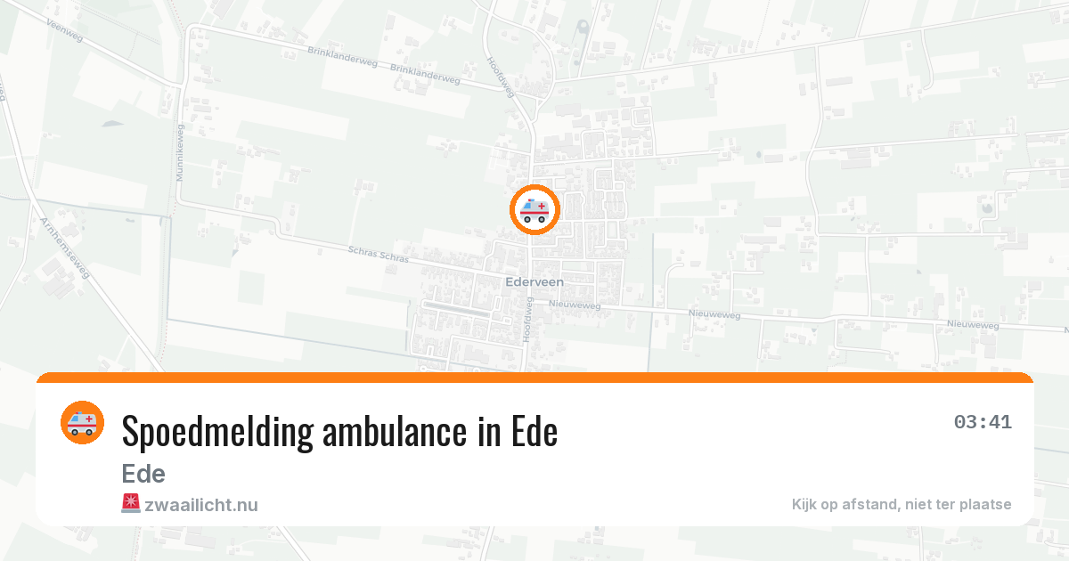 Spoedmelding ambulance in Ede — 17 jan 2026