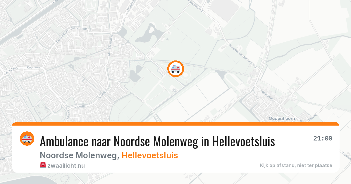 Ambulance naar Noordse Molenweg in Hellevoetsluis — 14 jul 2026