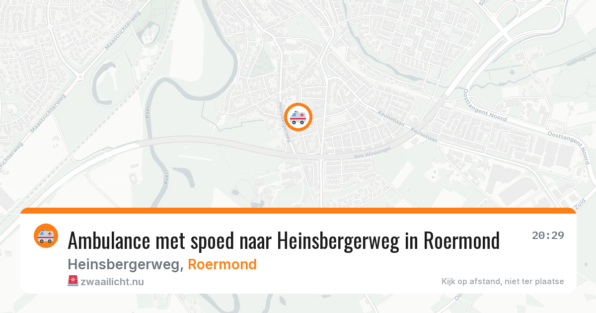 Ambulance met spoed naar Heinsbergerweg in Roermond — 23 jul 2026