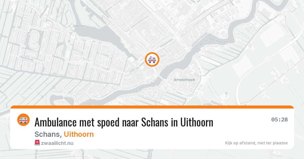Ambulance met spoed naar Schans in Uithoorn — 22 jul 2026