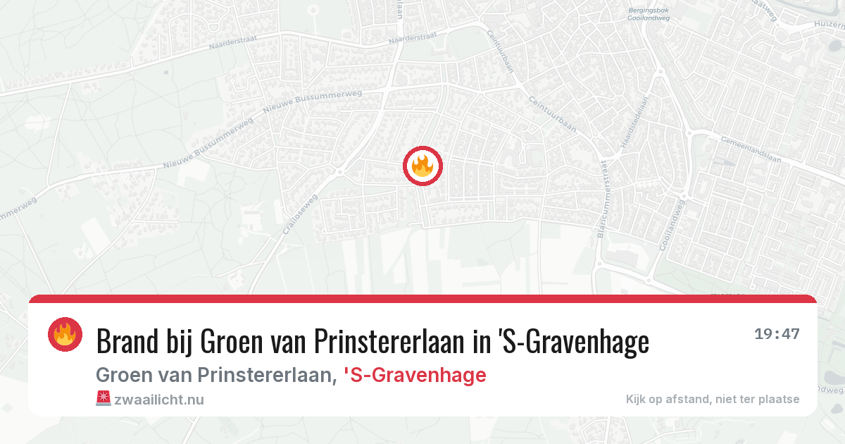 Brand bij Groen van Prinstererlaan in 'S-Gravenhage — 3 apr 2026