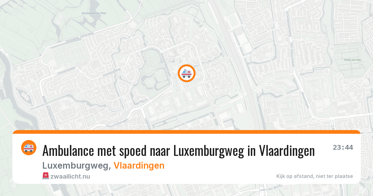 Ambulance met spoed naar Luxemburgweg in Vlaardingen — 31 mei 2026