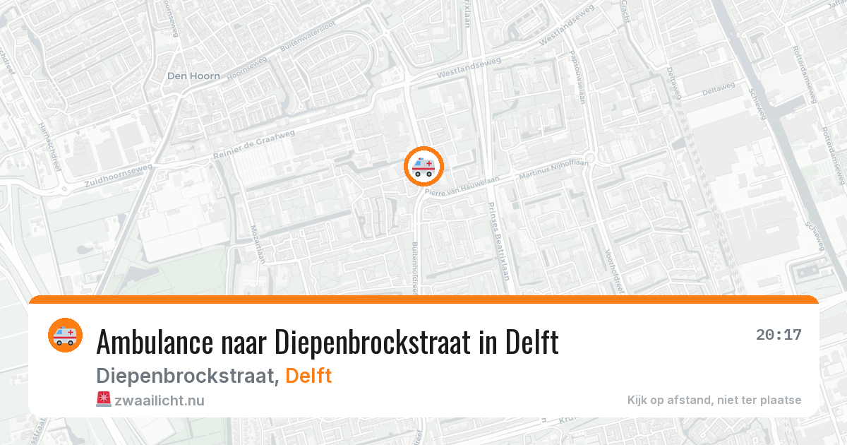 Ambulance naar Diepenbrockstraat in Delft — 24 jul 2026
