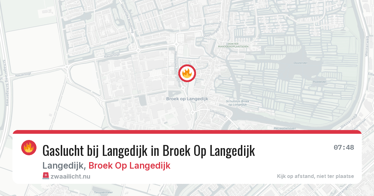 Gaslucht bij Langedijk in Broek Op Langedijk — 4 mei 2026