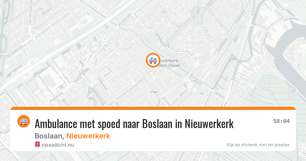 Ambulance met spoed naar Boslaan in Nieuwerkerk — 30 mei 2026