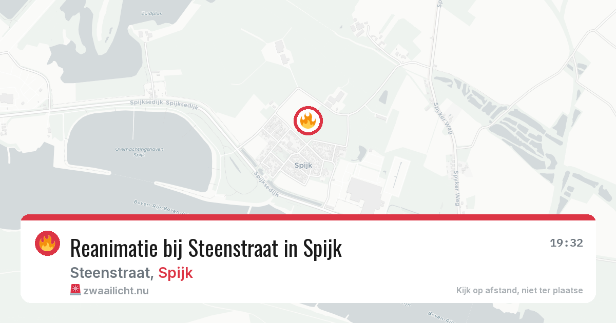 Reanimatie bij Steenstraat in Spijk — 22 mrt 2026