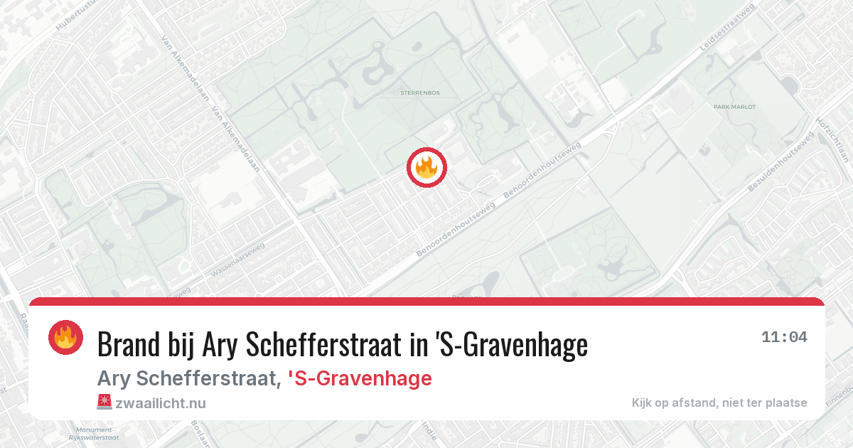 Brand bij Ary Schefferstraat in 'S-Gravenhage — 15 jul 2026