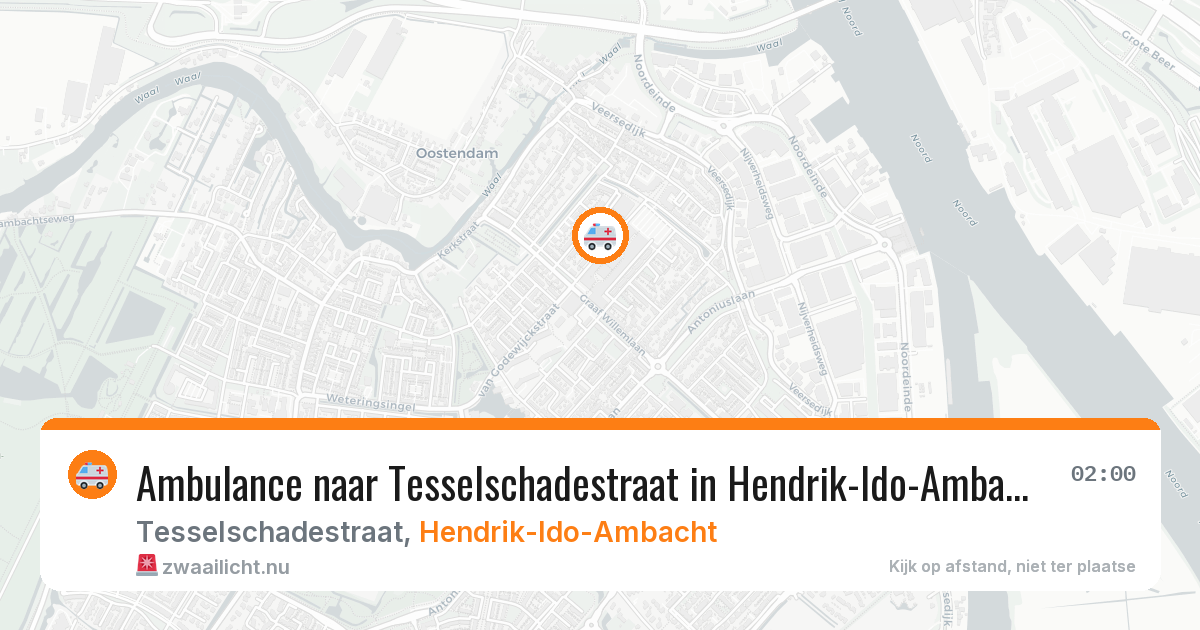 Ambulance naar Tesselschadestraat in Hendrik-Ido-Ambacht — 13 mei 2026