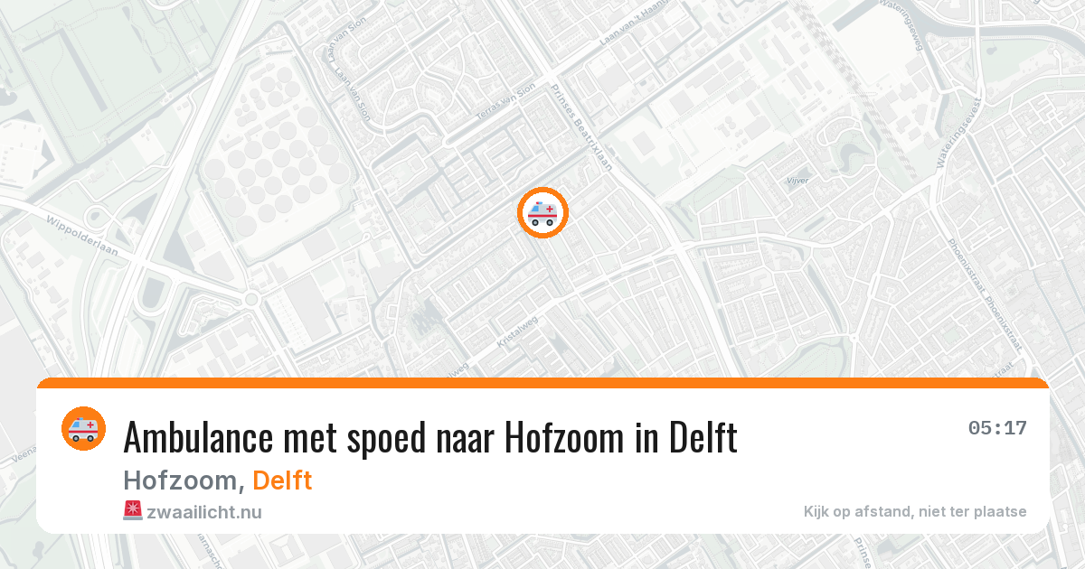 Ambulance met spoed naar Hofzoom in Delft — 24 jan 2026