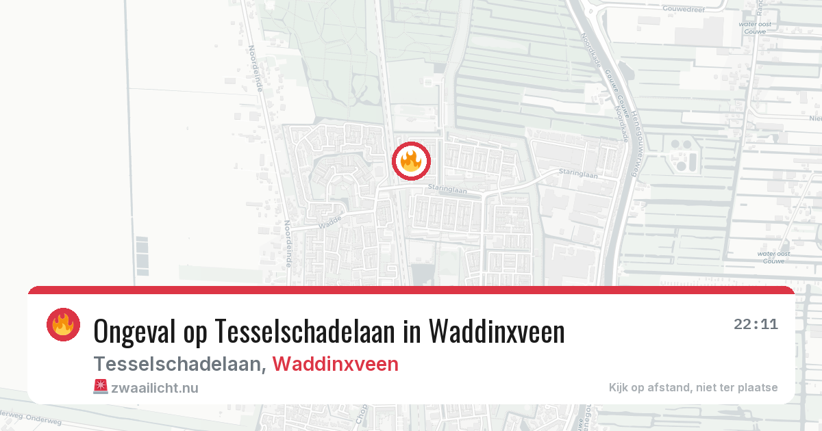 Ongeval op Tesselschadelaan in Waddinxveen — 3 feb 2026