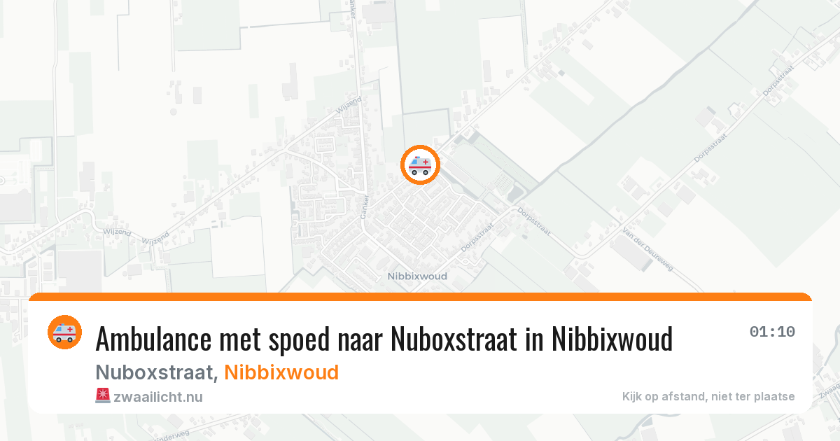 Ambulance met spoed naar Nuboxstraat in Nibbixwoud — 25 mei 2026