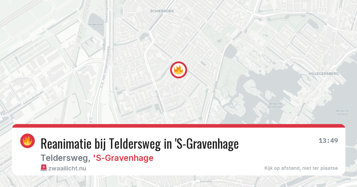 Reanimatie bij Teldersweg in 'S-Gravenhage — 13 feb 2026