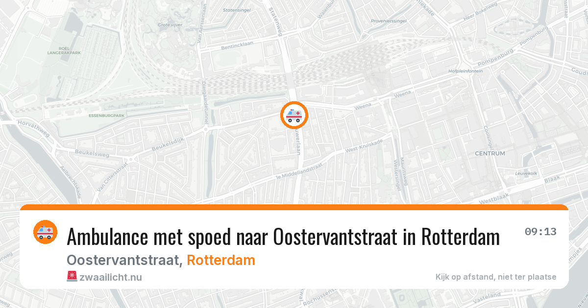 Ambulance met spoed naar Oostervantstraat in Rotterdam — 21 apr 2026