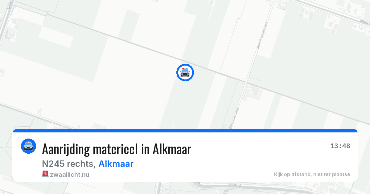 Aanrijding materieel in Alkmaar — 21 jul 2026