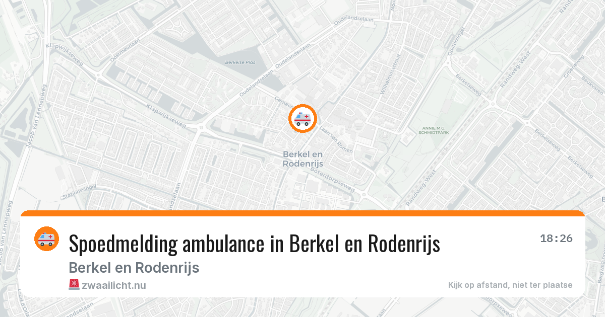 Spoedmelding ambulance in Berkel en Rodenrijs — 13 mei 2026