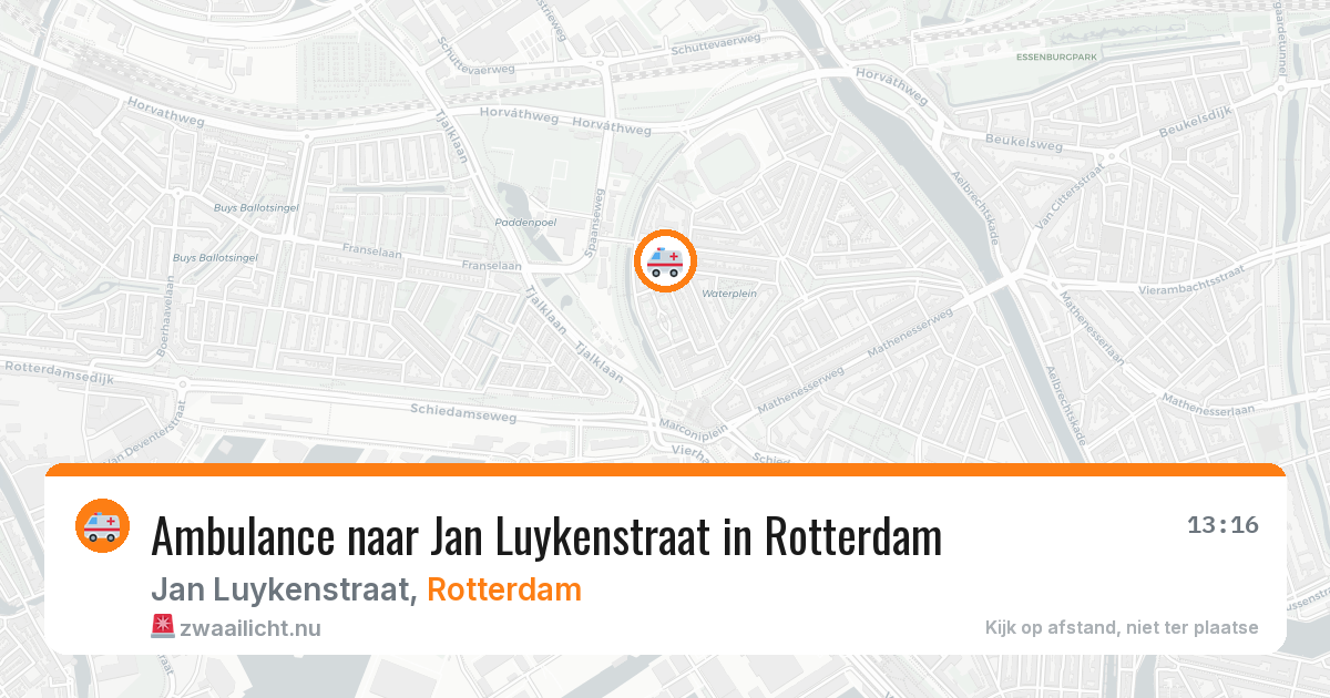 Ambulance naar Jan Luykenstraat in Rotterdam — 30 mrt 2026