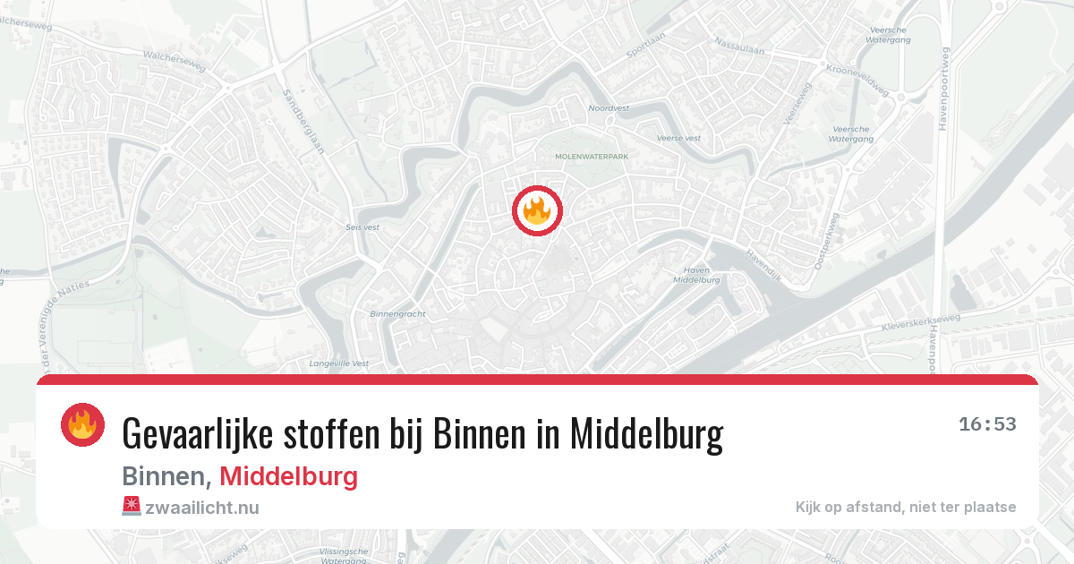 Gevaarlijke stoffen bij Binnen in Middelburg — 19 mei 2026