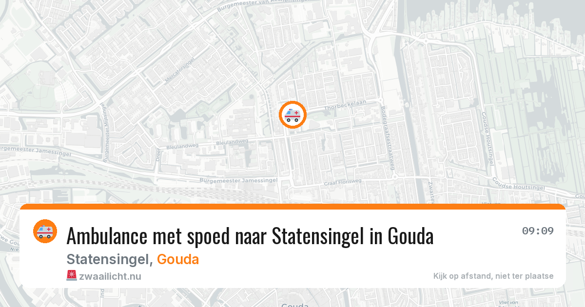 Ambulance met spoed naar Statensingel in Gouda — 13 jul 2026