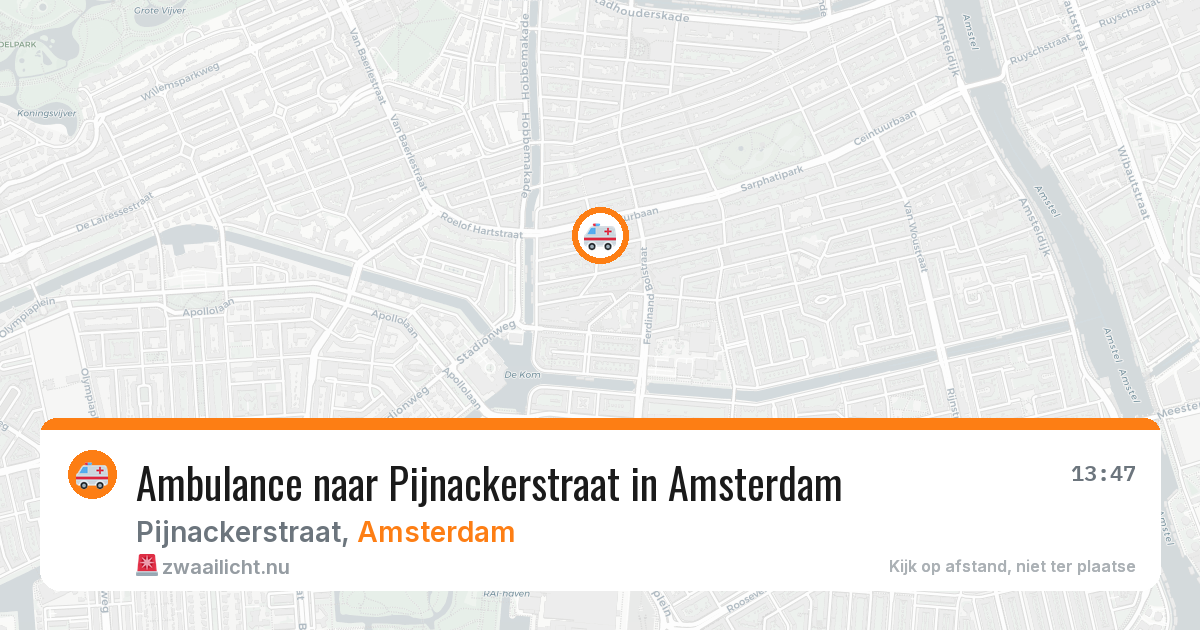 Ambulance naar Pijnackerstraat in Amsterdam — 12 jul 2026