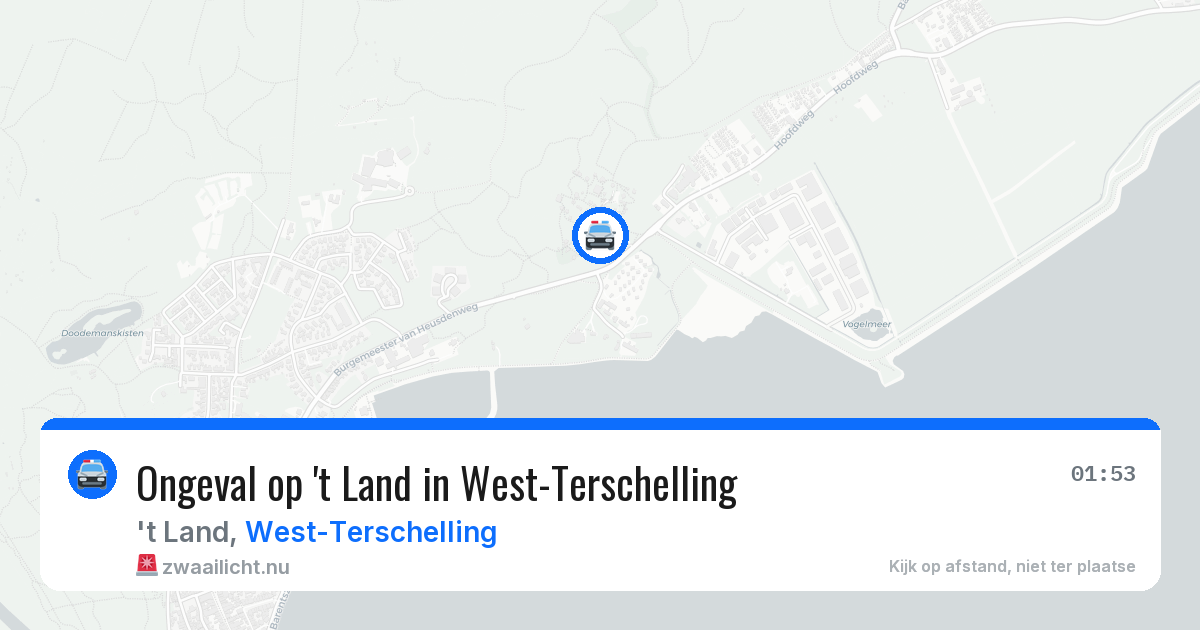Ongeval op 't Land in West-Terschelling — 19 jun 2026