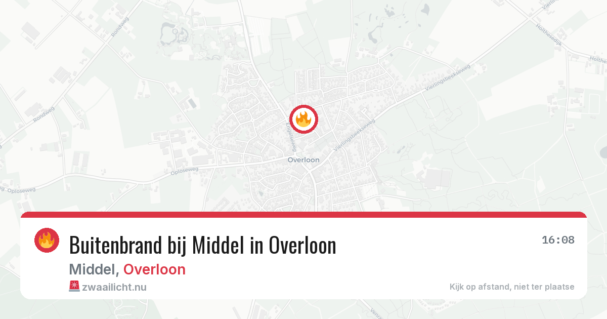 Buitenbrand bij Middel in Overloon — 24 jul 2026