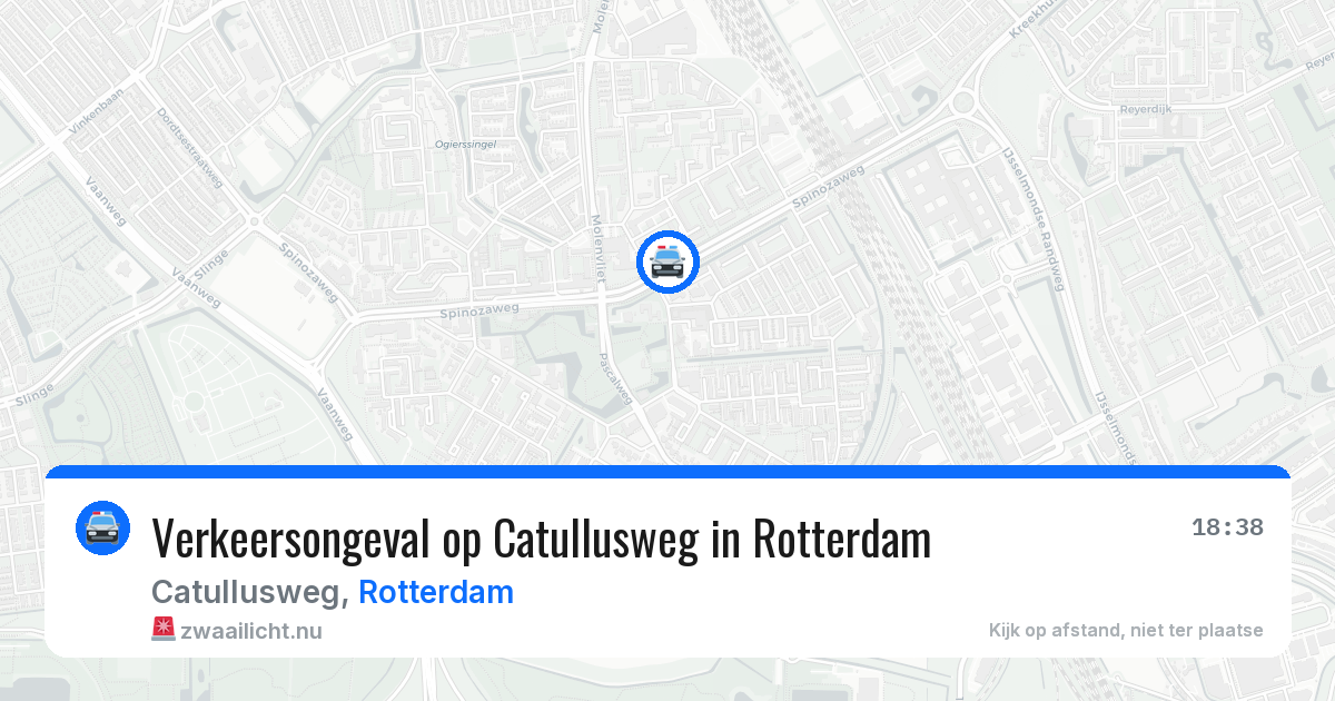 Verkeersongeval op Catullusweg in Rotterdam — 20 jul 2026