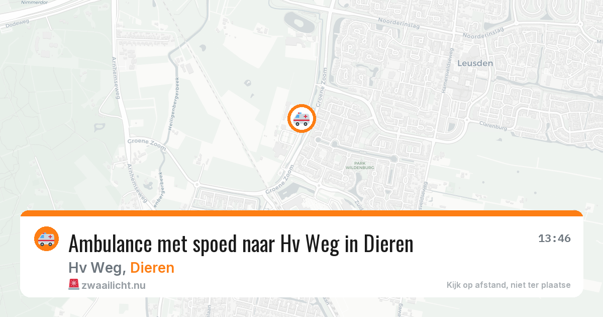 Ambulance met spoed naar Hv Weg in Dieren — 19 mrt 2026