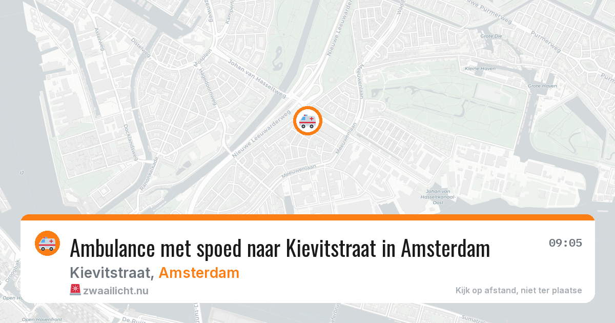 Ambulance met spoed naar Kievitstraat in Amsterdam — 19 jul 2026