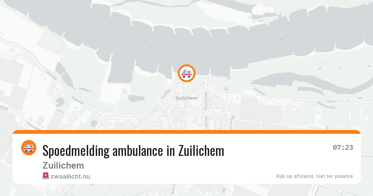 Spoedmelding ambulance in Zuilichem — 20 jul 2026