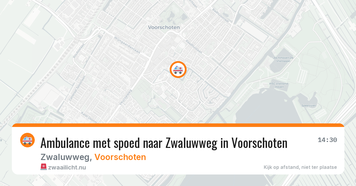 Ambulance met spoed naar Zwaluwweg in Voorschoten — 22 jul 2026