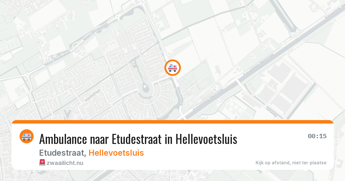Ambulance naar Etudestraat in Hellevoetsluis — 31 mei 2026