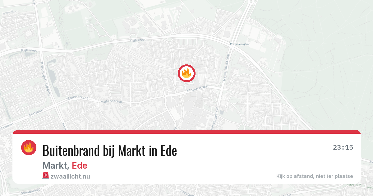 Buitenbrand bij Markt in Ede — 22 jul 2026