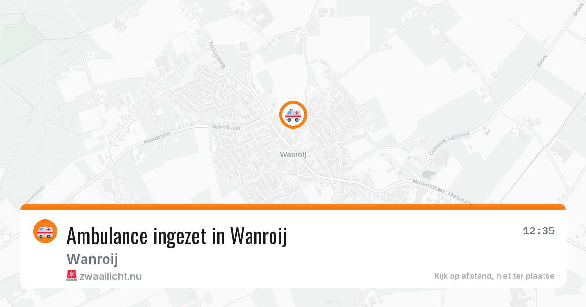 Ambulance ingezet in Wanroij — 8 jul 2026