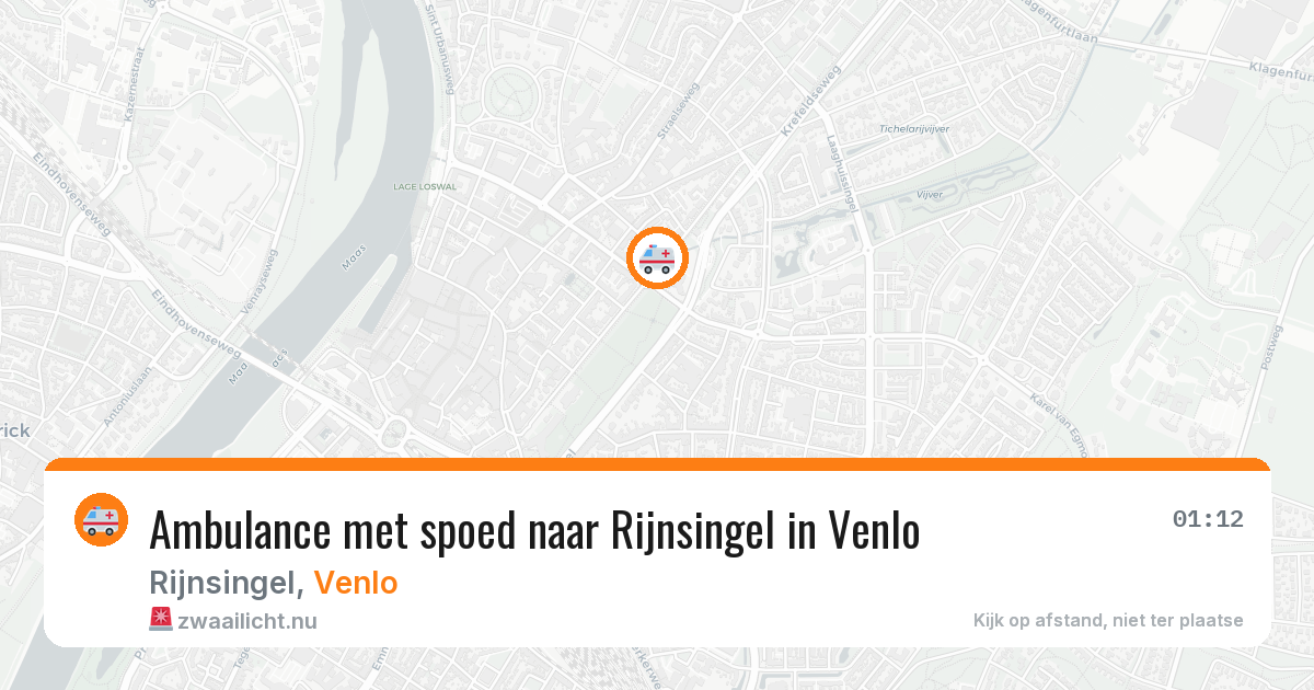 Ambulance met spoed naar Rijnsingel in Venlo — 27 jun 2026