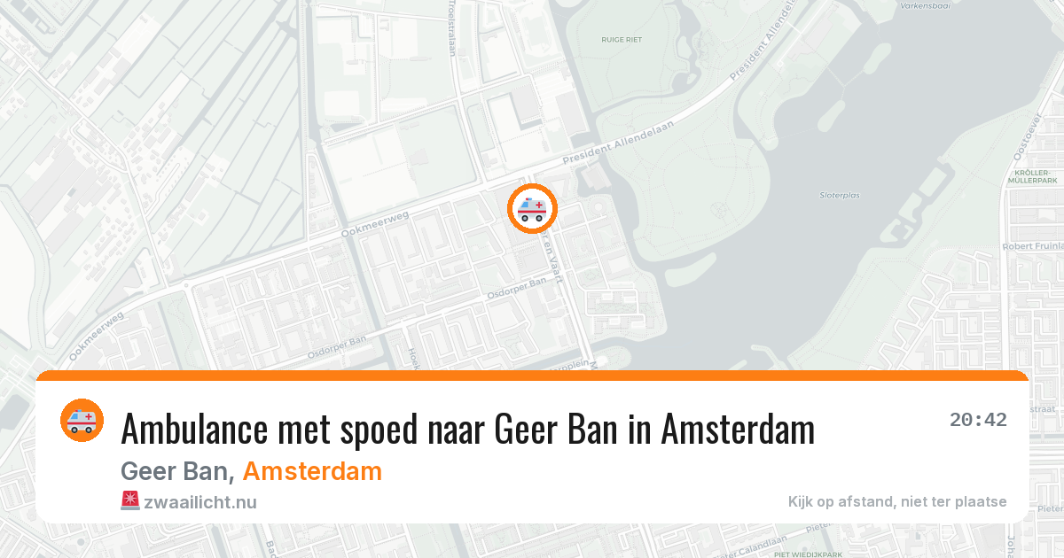 Ambulance met spoed naar Geer Ban in Amsterdam — 7 jun 2026