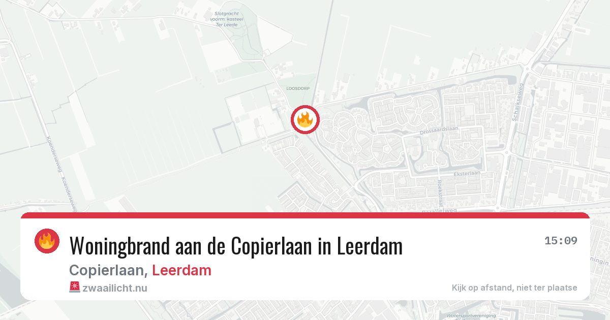 Woningbrand aan de Copierlaan in Leerdam — 23 mei 2026