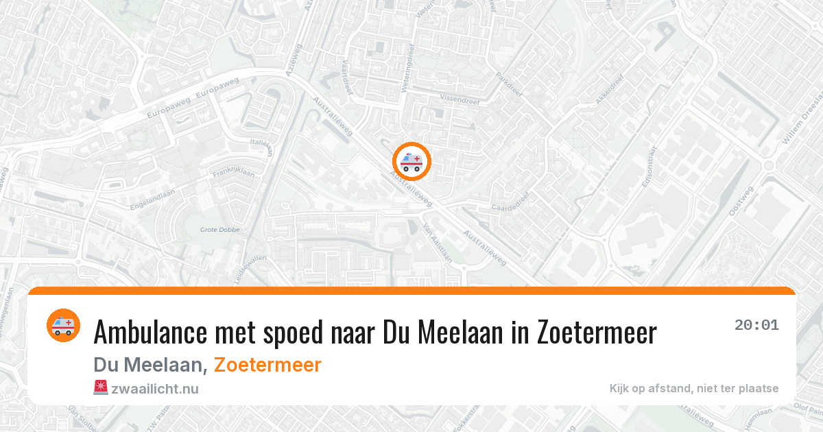 Ambulance met spoed naar Du Meelaan in Zoetermeer — 26 jan 2026