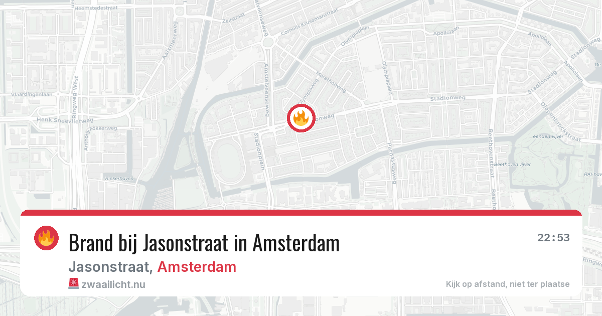 Brand bij Jasonstraat in Amsterdam — 18 jul 2026