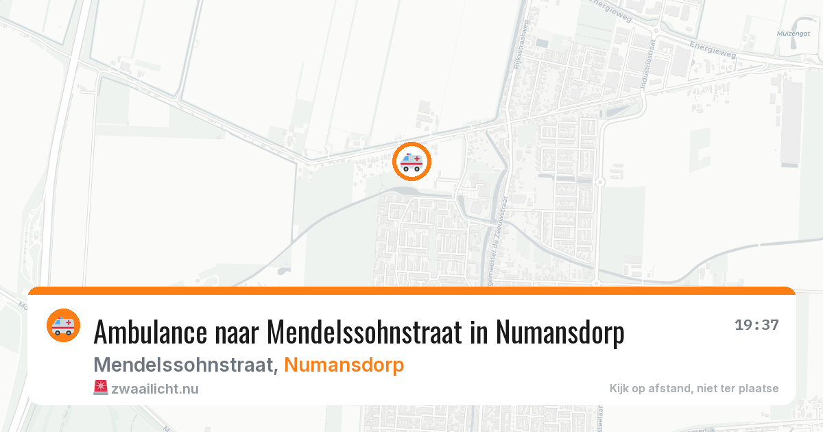 Ambulance naar Mendelssohnstraat in Numansdorp — 24 jul 2026