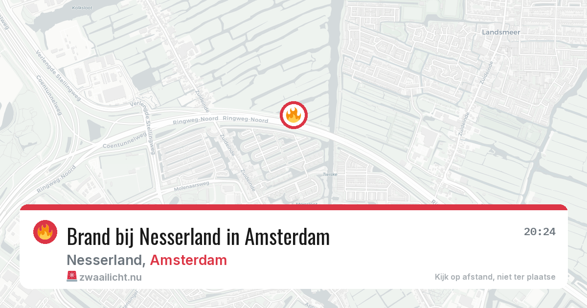 Brand bij Nesserland in Amsterdam — 22 jul 2026