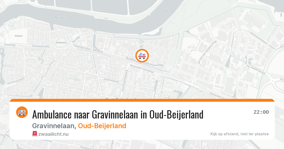 Ambulance naar Gravinnelaan in Oud-Beijerland — 12 jul 2026